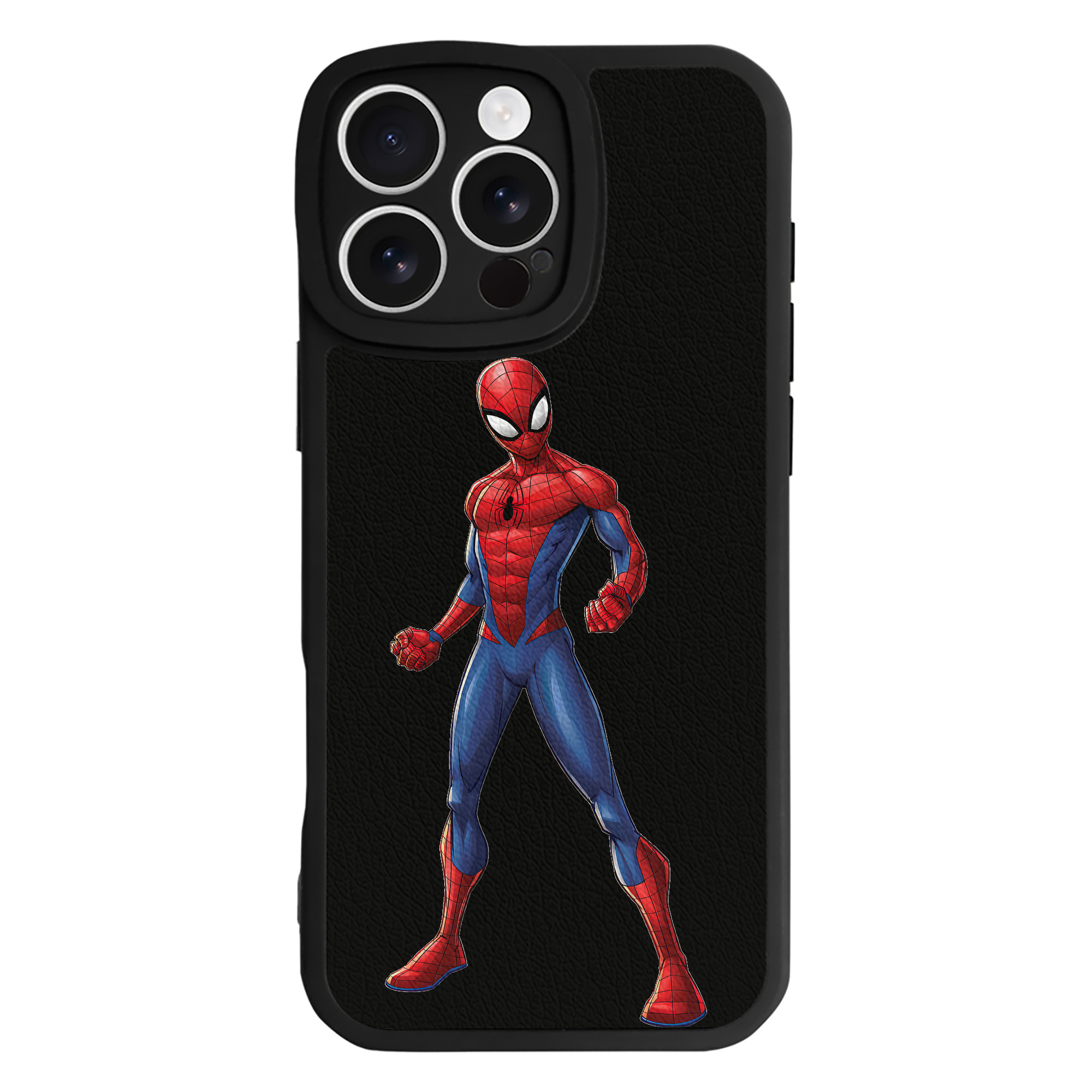 Spider Man スパイダーマン 【iPhone 16シリーズ対応】シリコンスマホケース（レザー調） 材質：シリコン